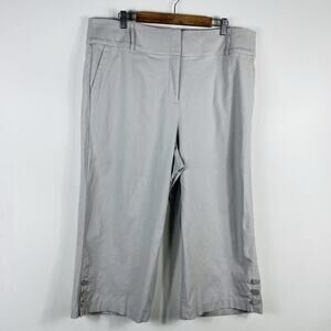Lane Bryant Size 18 The Laney Linen Blend Crop Pants Gray